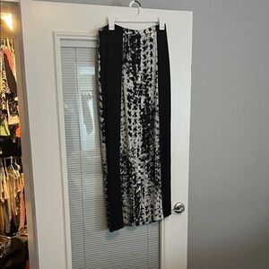 BCBGMaxAzria Black and White Midi Skirt